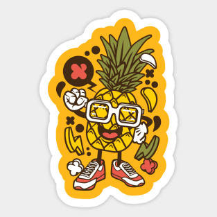 Revolutionary hipster pineapple Sticker